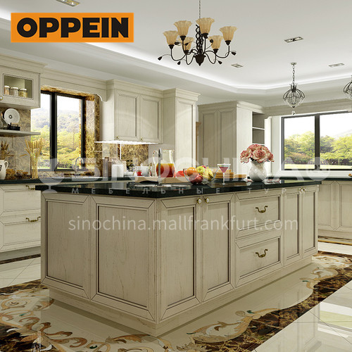 Classical design solid wood kitchen cabinet-OP16-S05